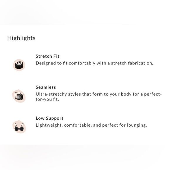 NWOT Free People "Ali" Low Back Seamless Bra in White Sz XS/SM - Picture 8 of 9